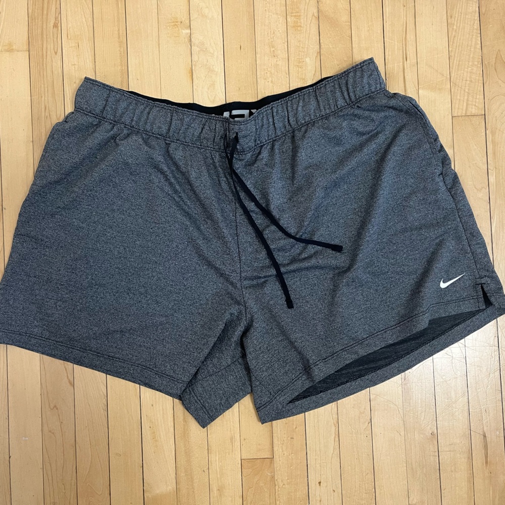 Nike Dri-fit Dark Charcoal Grey Athletic Training Shorts